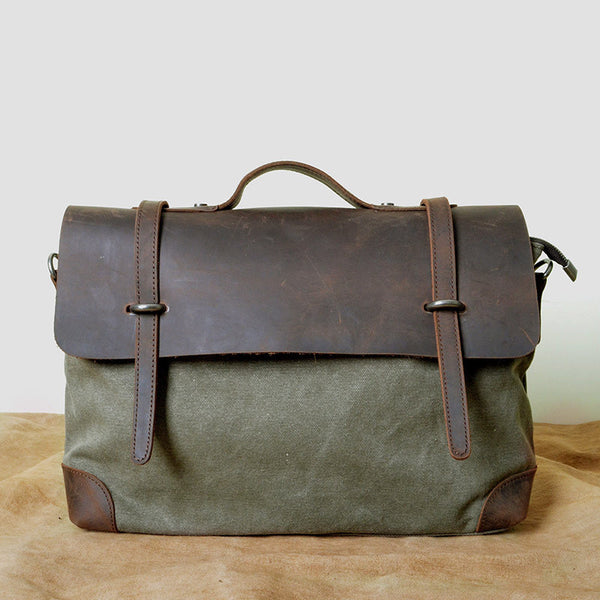 Retro Canvas Messenger Bag - Mustache Trading 