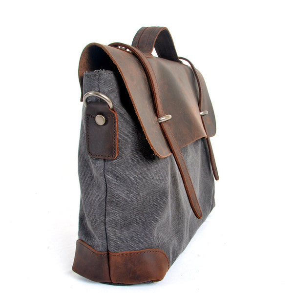 Retro Canvas Messenger Bag - Mustache Trading 